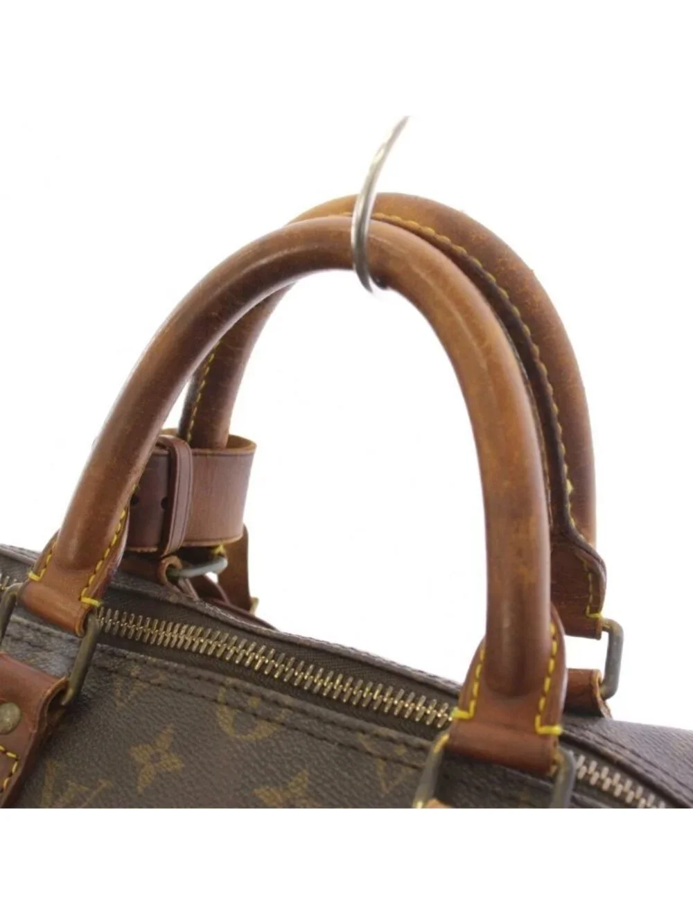 Louis Vuitton Keepall Bandouliere 50 Monogram Boston Bag Brown TK